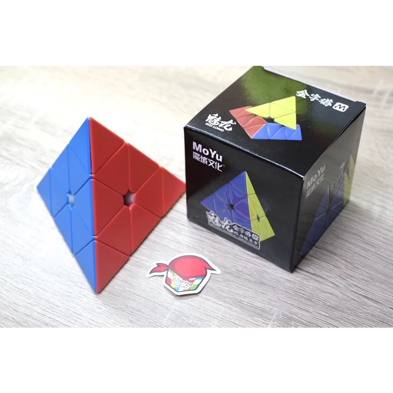 CUBE PYRAMINX MOYU MEILONG M MAGNETIC STIKERLESS